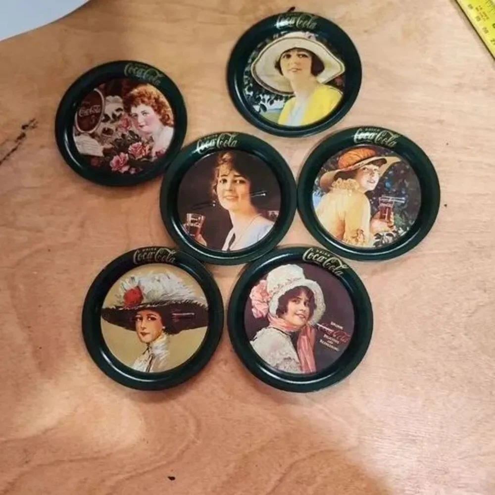 vintage coca cola ladies drink coasters